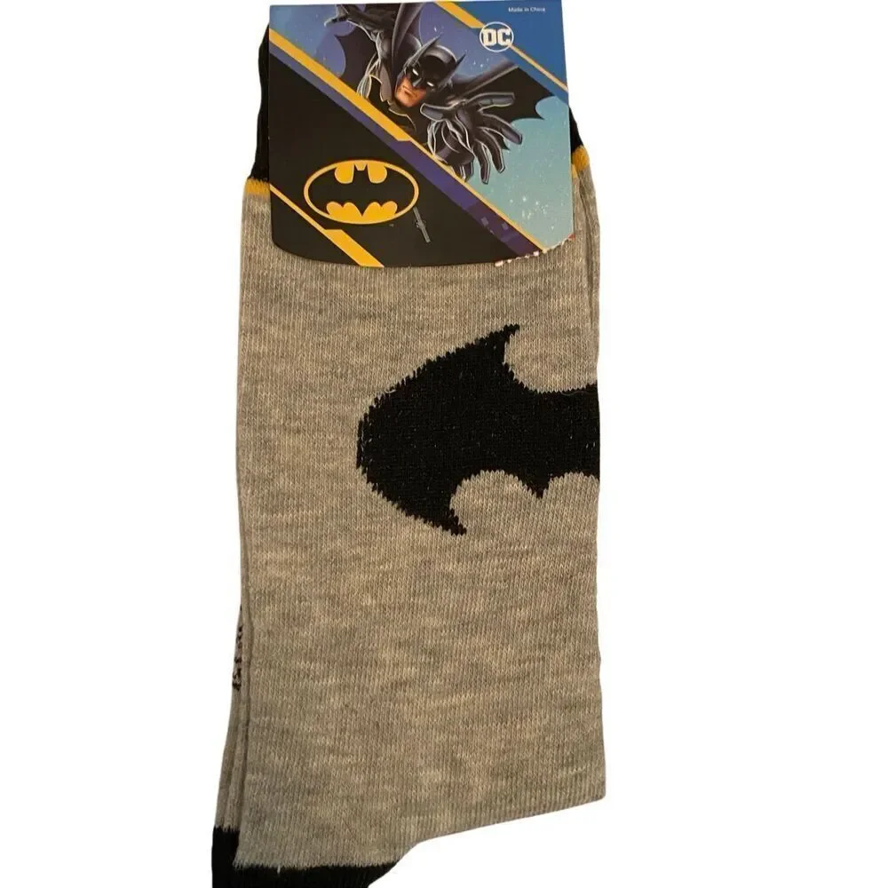 DC Comics Batman Men’s Crew Socks 2-Pack Size 8–12-Unisex NWT